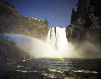 WA, Snoqualmie Falls. Spring runoff roars over 268 ft high falls. von Danita Delimont
