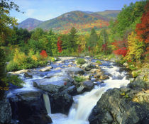 USA, New York. A waterfall in the Adirondack Mountains. Credit as von Danita Delimont