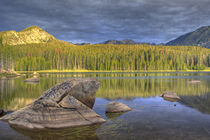 Minneopa Lake catches dramatic morning light in the Pioneer Mountains, Montana by Danita Delimont