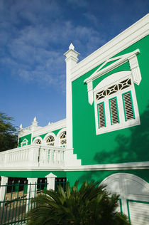 ABC Islands - ARUBA - Oranjestad: Colorful Aruban Government Building by Danita Delimont