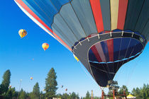 Some balloons are already in the sky as another prepares for launch von Danita Delimont