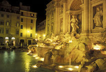 Italy, Rome. Trevi Fountain at night. von Danita Delimont