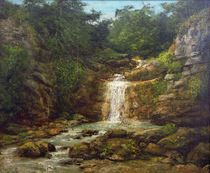 G.Courbet, Landschaft mit Wasserfall by klassik art