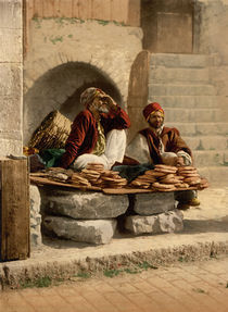 Brotverkaeufer in Jerusalem / Photochrom von klassik art