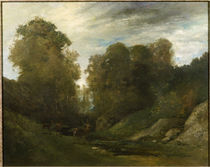 G.Courbet, Hirsche am Flussufer by klassik art