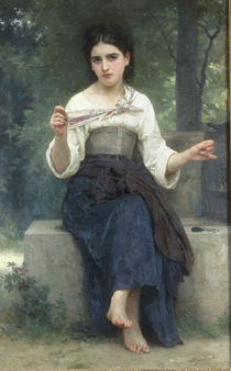 W.A.Bouguereau, Naehendes Maedchen von klassik art