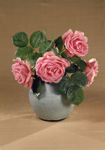 Vase mit rosafarbenen Rosen / Foto by klassik art