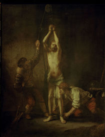 Rembrandt, Christus an Geisselsaeule von klassik art
