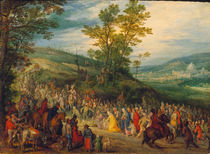 J.Brueghel d.Ae., Weg zu Kalvarienberg by klassik art