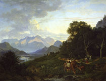 L.Richter, Salzburgische Landschaft/1830 von klassik art