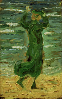 F.Marc, Frau im Wind am Meer by klassik art