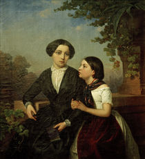 F.X.Winterhalter, Zwei Maedchen am Balkon by klassik art