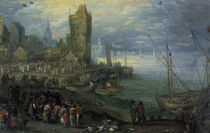 Jan Bruegel d.Ae./Fischmarkt Meeresstrand by klassik art