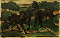 F.Marc, Pferde auf der Weide I by klassik art
