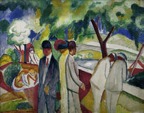 August Macke, Spaziergaenger 1913 von klassik art