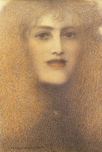 F.Khnopff, Die roten Lippen by klassik art