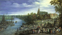 J.Brueghel d.Ae., Dorfmarkt in Schelle by klassik art