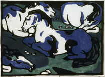 Franz Marc, Ruhende Pferde/1911-12 von klassik art