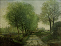 A.Sisley, Baumallee bei einem Staedtchen by klassik art