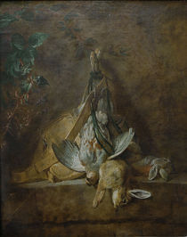 J.B.S.Chardin, Zwei Kaninchen, Feldhuhn by klassik art