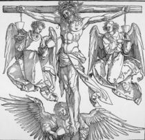 Duerer, Christus am Kreuz mit 3 Engeln by klassik art