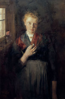 W.Leibl, Maedchen am Fenster by klassik art