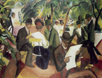 August Macke, Gartenrestaurant von klassik art