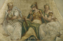 Veronese, Minerva mit Geometrie u.Arith. von klassik art