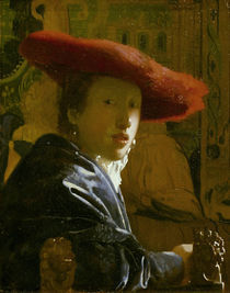 Vermeer, Maedchen mit rotem Hut von klassik art