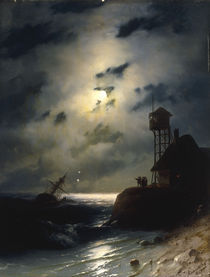 I.K.Aiwasowski, Mond ueber dem Meer by klassik art