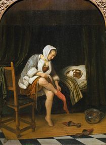 J.Steen, Frau bei der Toilette von klassik art