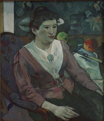 P.Gauguin, Frau vor Stilleben Cezannes by klassik art