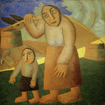 K.Malewitsch, Frau mit Eimern und Kind von klassik art