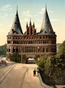 Luebeck, Holstentor / Photochrom by klassik art