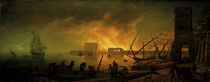 C. J.Vernet, Naechtl.Brand im Seehafen von klassik art