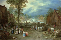 J.Brueghel d.Ae., Dorflandschaft von klassik art