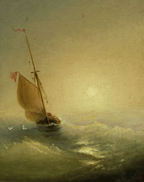I.K.Aiwasowski, Segelboot bei Sonnenunt. von klassik art