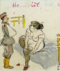 H.Zille, Verwundeter Soldat und Nutte by klassik art