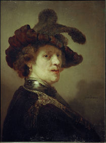 Rembrandt, Selbstbildnis mit Federhut by klassik art