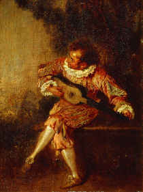 Watteau, Der Serenadenspieler by klassik art