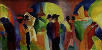 A. Macke, Kolonnade mit Segelboot I by klassik art