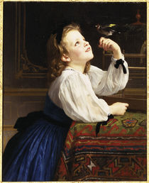 W.A.Bouguereau, Der geliebte Vogel by klassik art