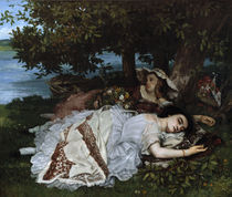 G.Courbet, Maedchen am Ufer der Seine von klassik art