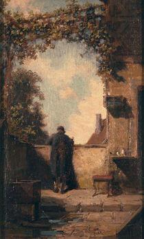 Spitzweg/Alter Herr auf der Terrasse by klassik art