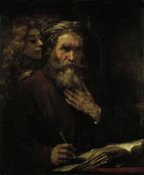 Rembrandt, Evangelist Matthaeus by klassik art