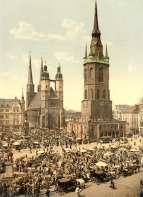 Halle, Marktplatz / Photochrom von klassik art