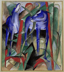 Franz Marc, Schoepfung der Pferde by klassik art