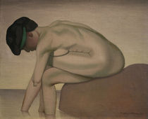 F.Vallotton, Baigneuse assise by klassik art