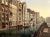 Hamburg, Hollaendischer Brook/ Photochrom von klassik art