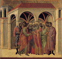 Duccio, Judas erhaelt Silberlinge von klassik art